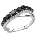 DA269 - High polished (no plating) Stainless Steel Ring with AAA Grade